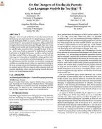 On the Dangers of Stochastic Parrots: Can Language Models Be Too Big?