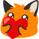 Emoji blobfoxheartcute