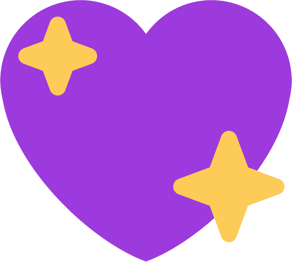 Emoji purple_heart_sparkle