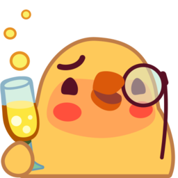 Emoji chick_champagne