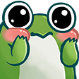 Emoji frogBlushed
