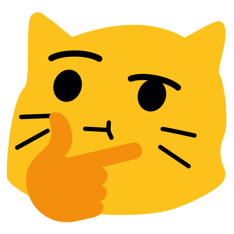 Emoji blobcatthinking