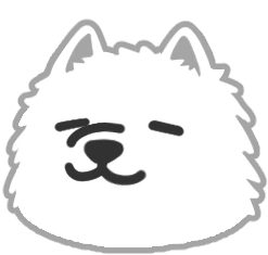 Emoji blobsamoyed_w_