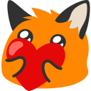 Emoji blobfoxheartcute