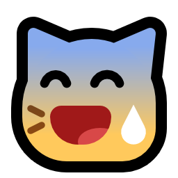 Emoji neocat_laugh_sweat