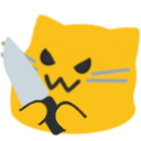 Emoji blobcatknife