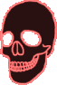 Emoji neon_skull