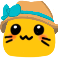 Emoji blobcat_strawhat