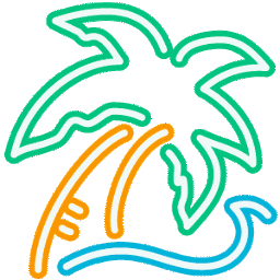 Emoji neon_palmtree