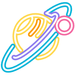 Emoji neon_planet