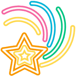 Emoji neon_shootingstar