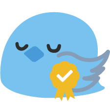 Emoji blobbluebird_verified