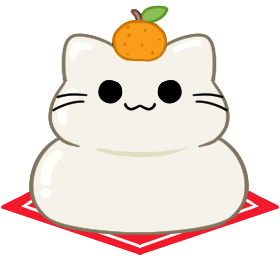 Emoji blobcat_kagamimochi