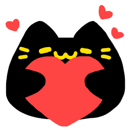 Emoji blobcatblack_love