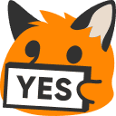 Emoji blobfoxsignyes