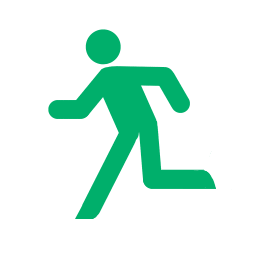 Emoji emergency_exit_human