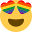 Emoji rainbow_heart_eyes