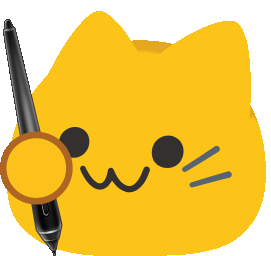 Emoji blobcat_fu_drawing_normal