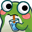 Emoji frogDrink2