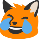 Emoji blobfoxcrylaugh