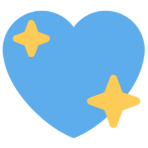 Emoji blue_heart_sparkles
