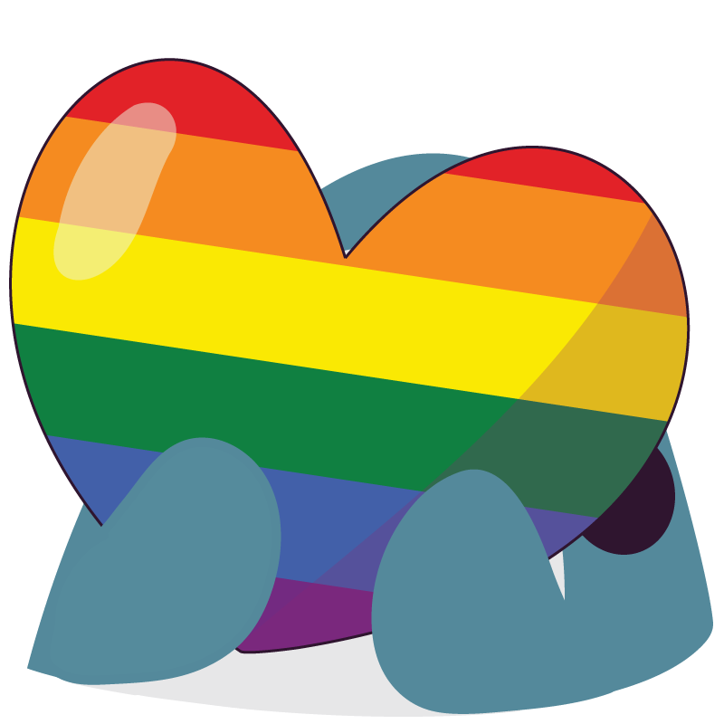 Emoji blobhaj_heart_rainbow