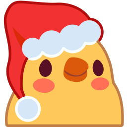 Emoji chick_santa